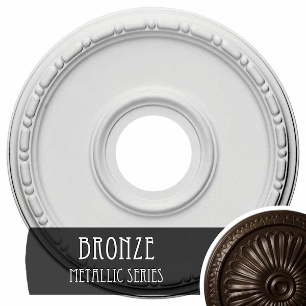 Ekena Millwork Medea Ceiling Medallion (Fits Canopies up to 5 3/8"), 16 1/2"OD x 3 7/8"ID x 1 1/2"P, Bronze CM16MEBZS - main